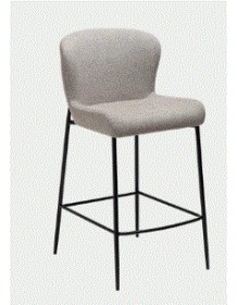 GLAM Counter Stool | Pebble Earth Boucle, Black legs