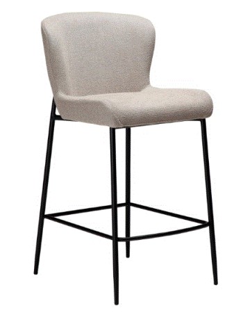 GLAM Counter Stool | Cashmere Boucle, Black legs