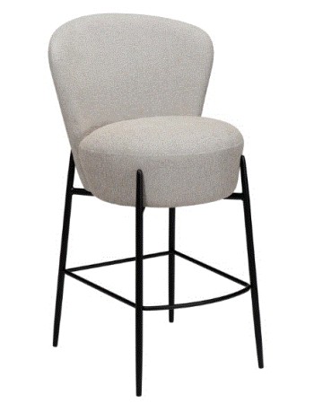 ORBIT Counter Stool | Cashmere Boucle, Black legs