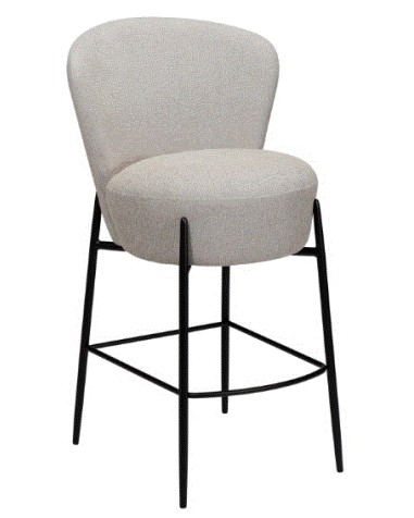 ORBIT Counter Stool | Cashmere Boucle, Black legs