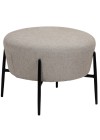 ORBIT Foot Stool | Cashmere Boucle, Black legs