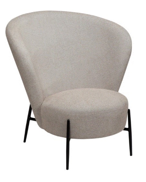 ORBIT Lounge Chair | Cashmere Boucle, Black legs