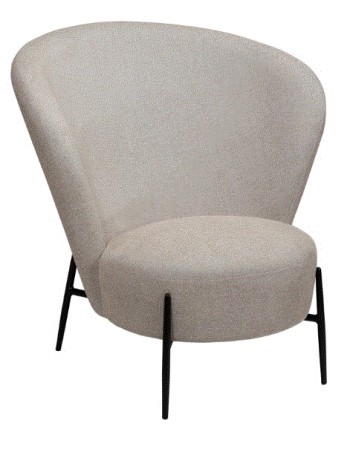 ORBIT Lounge Chair | Cashmere Boucle, Black legs