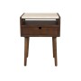ARDA Bedstand 45x35x60cm | Travertin top, Oak wood legs