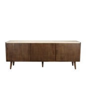 ARDA Sideboard 160x40x60cm | Travertin top, Oak wood 