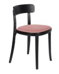 BRANDON Chair | Velvet Pink Black legs