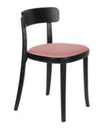 BRANDON Chair | Velvet Pink Black legs