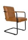 STITCHED Armchair | Art.Leather Cognac, Black legs