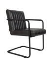 STITCHED Armchair | Art.Leather Grey, Black legs