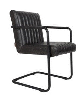 STITCHED Armchair | Art.Leather Grey, Black legs
