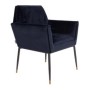 KATE Armchair | Deep Blue, Black legs