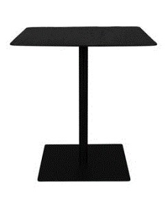 BRAZA Bistro Table Square | Black