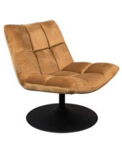 BAR Lounge Chair | Velvet Golden Brown