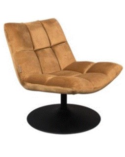 BAR Lounge Chair | Velvet Golden Brown