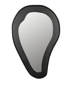 AREN L Mirror | Wood Black 