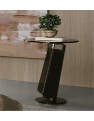 MIRAGGIO CORNER Coffee Table 45cm | Clear Honey Glass