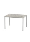 PELLICANO Dining Table 120x80cm | Top stoneware calacatta white with white metal frame
