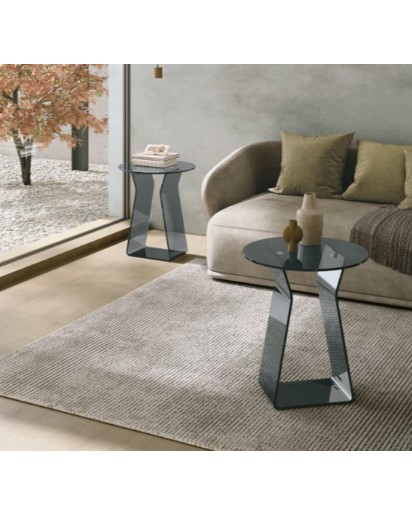 SHOT Coffee Table | Top Clear Ash Glass, Base Clear Ash Glass