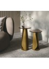 TILE Coffee Table Set of 2 | Bronze Clear Glass