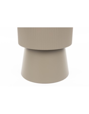 BRIAN Side Table | Glass top, Beige base