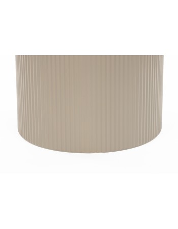 ANNA Side Table 35x42cm | Brown Marble top, Beige base