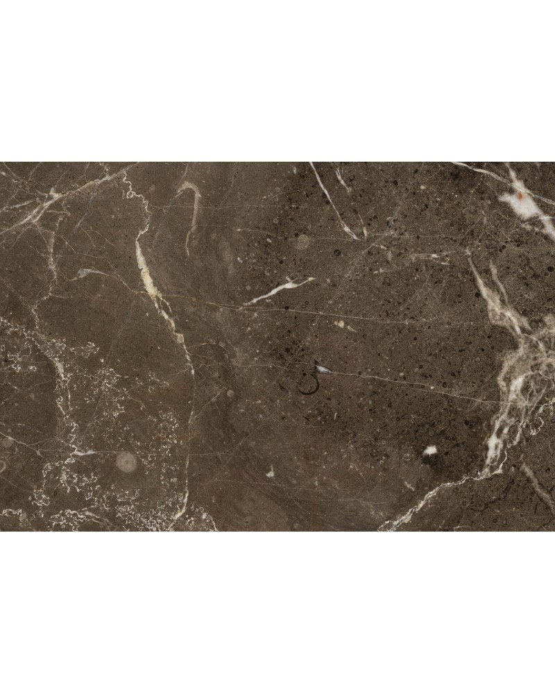ANNA Side Table 35x42cm | Brown Marble top, Beige base
