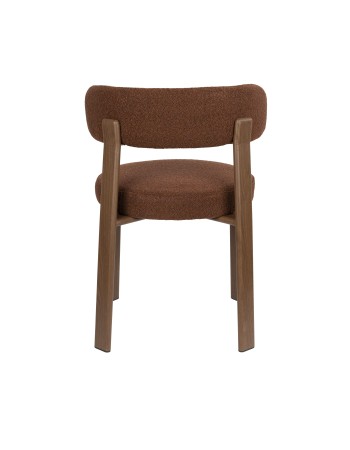 ROBYN Chair | Brown fabric, brown metal legs