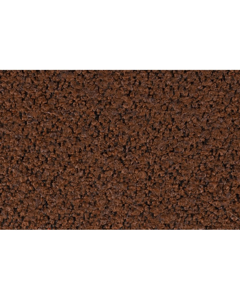 ROBYN Lounge Chair | Brown fabric, Brown metal legs