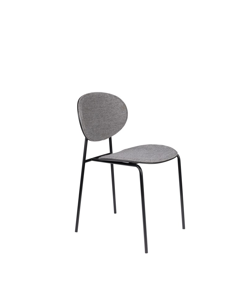 DONNY Chair | Grey, Black legs