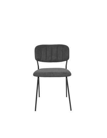 JOLIEN Chair | Dark Grey, Black legs