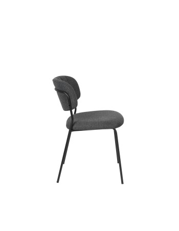 JOLIEN Chair | Dark Grey, Black legs