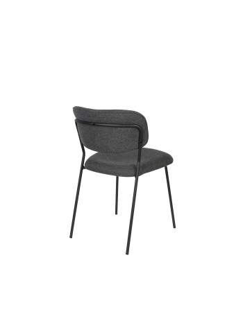 JOLIEN Chair | Dark Grey, Black legs