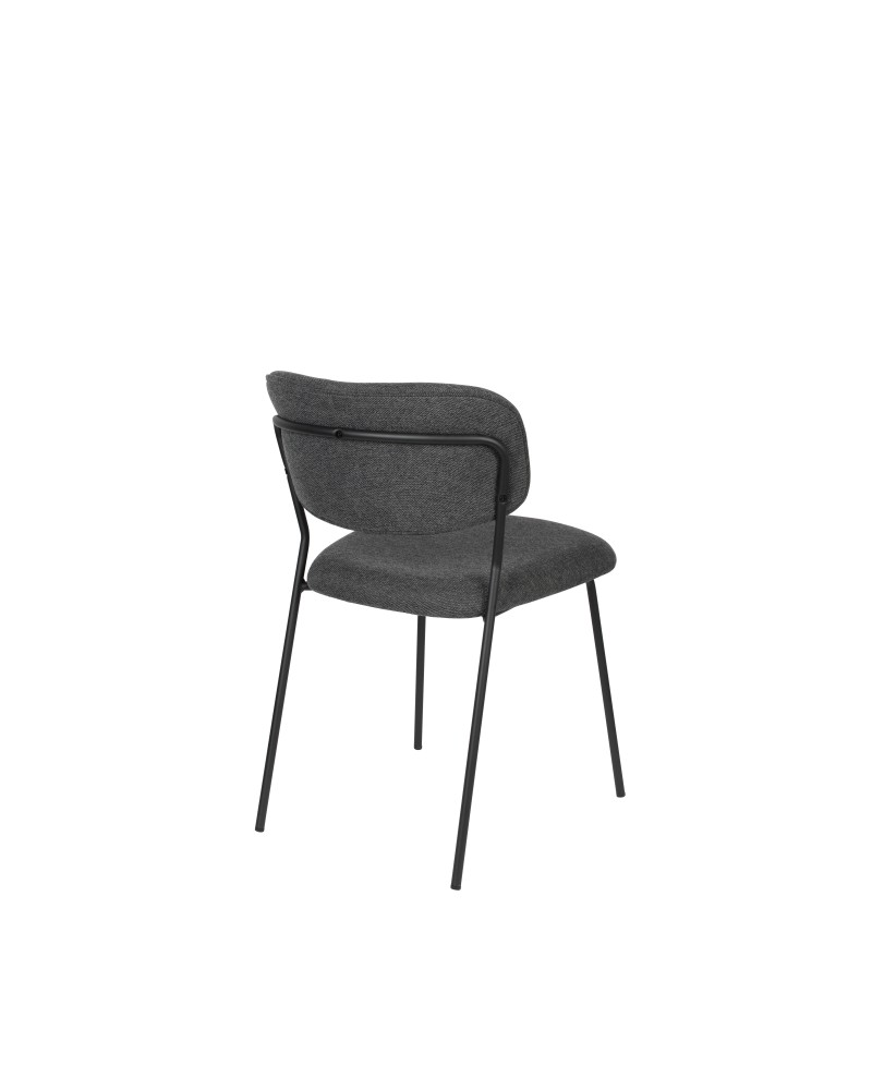JOLIEN Chair | Dark Grey, Black legs