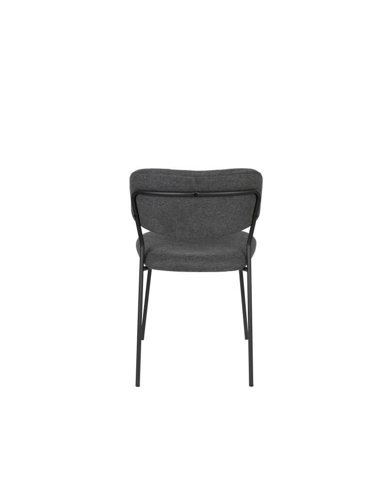JOLIEN Chair | Dark Grey, Black legs
