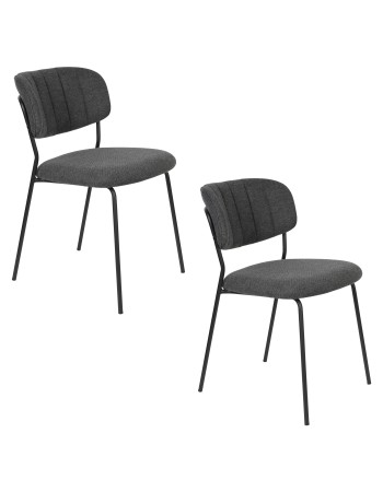 JOLIEN Chair | Dark Grey, Black legs