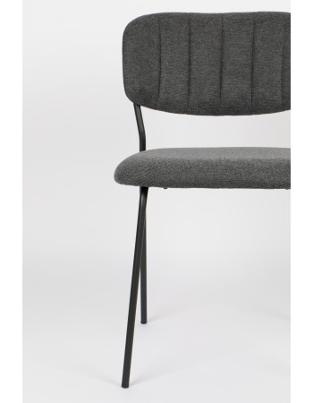 JOLIEN Chair | Dark Grey, Black legs