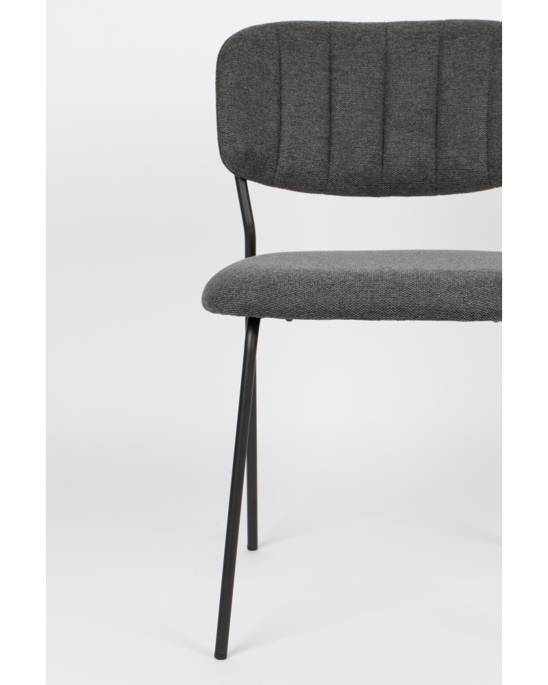 JOLIEN Chair | Dark Grey, Black legs