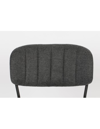 JOLIEN Chair | Dark Grey, Black legs