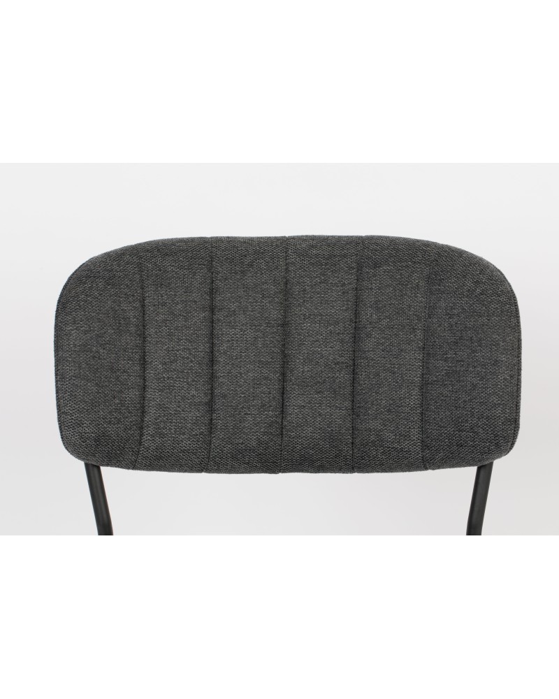 JOLIEN Chair | Dark Grey, Black legs