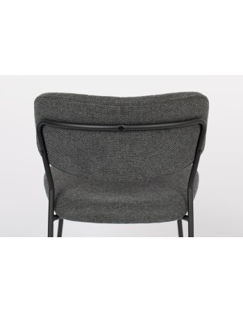 JOLIEN Chair | Dark Grey, Black legs