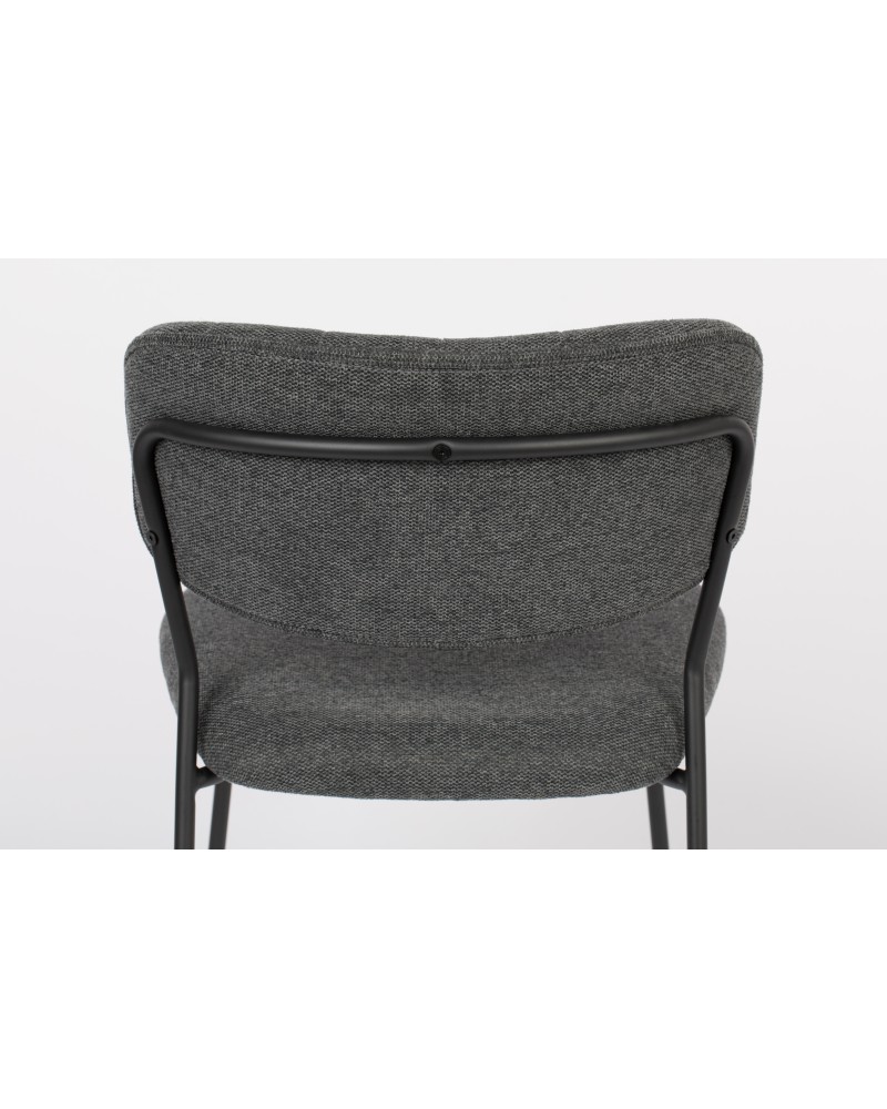 JOLIEN Chair | Dark Grey, Black legs
