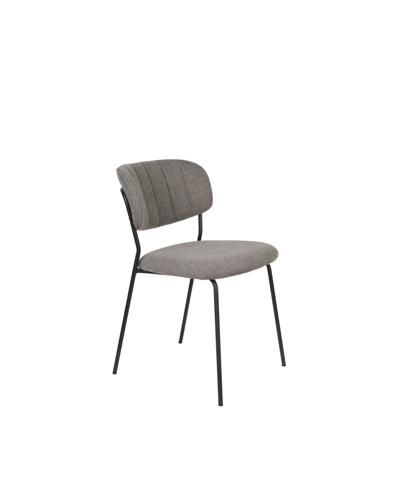 JOLIEN Chair | Grey, Black legs