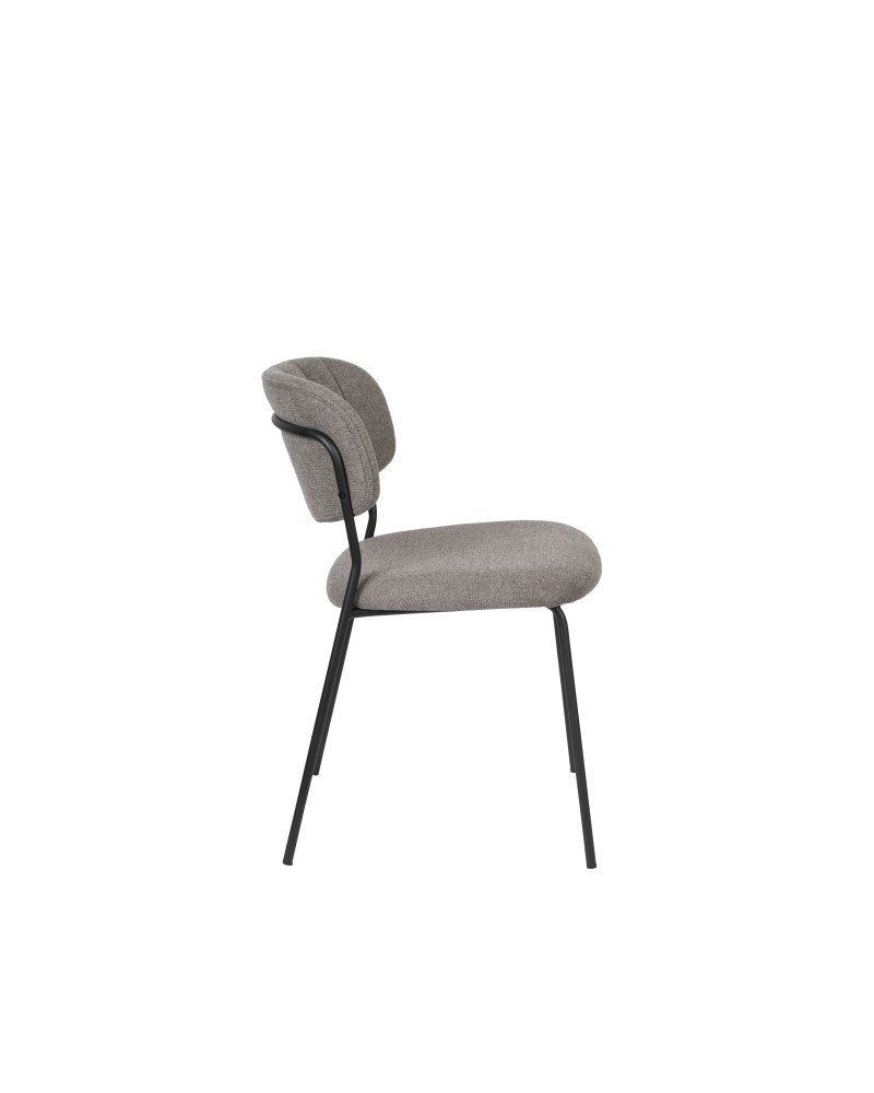 JOLIEN Chair | Grey, Black legs