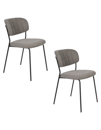 JOLIEN Chair | Grey, Black legs