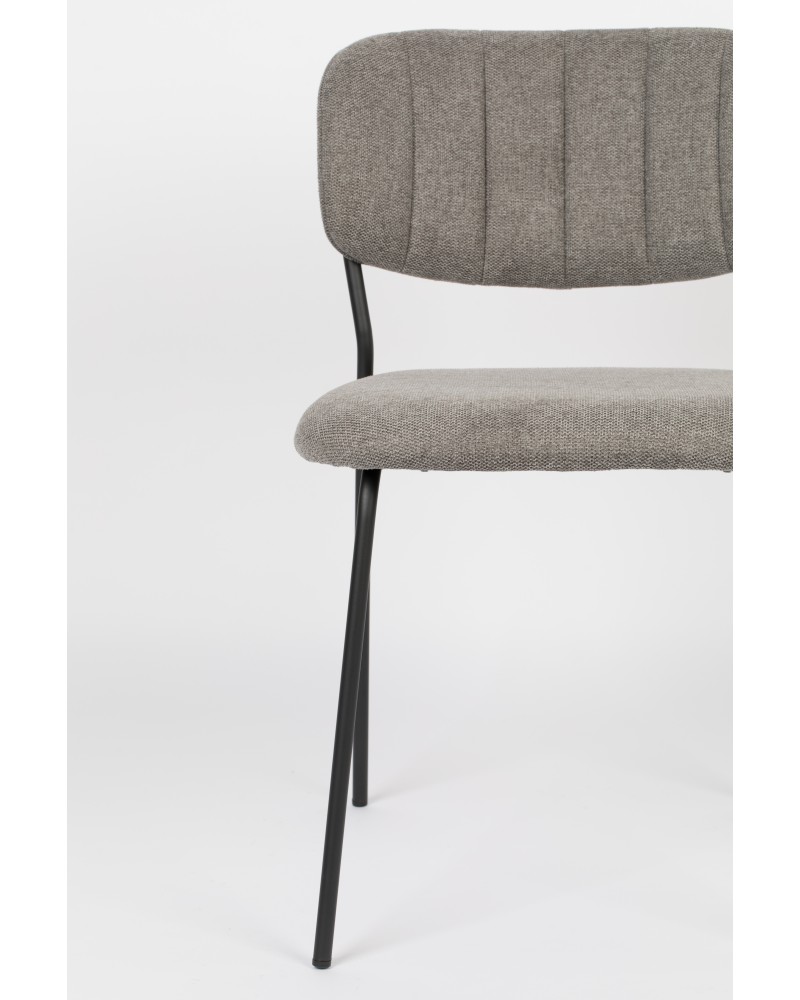 JOLIEN Chair | Grey, Black legs