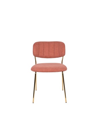 JOLIEN Chair | Pink, Gold legs