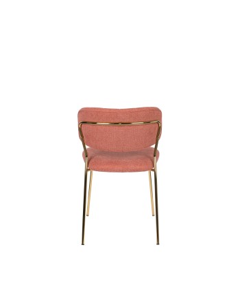 JOLIEN Chair | Pink, Gold legs