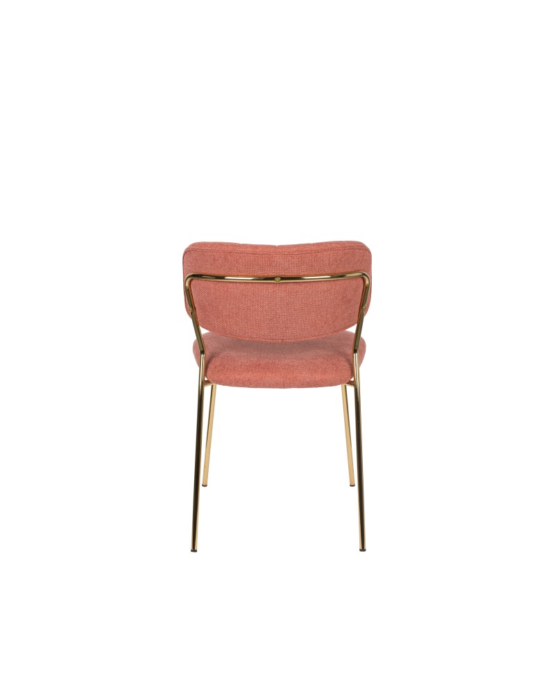 JOLIEN Chair | Pink, Gold legs