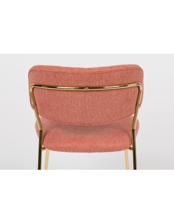 JOLIEN Chair | Pink, Gold legs