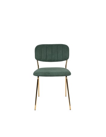 JOLIEN Chair | Dark green, Gold legs